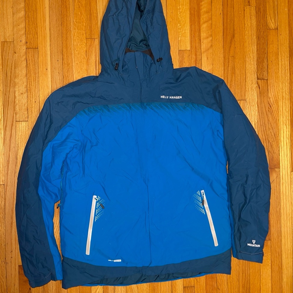 Helly Hansen Men's Navy and Blue Raincoat